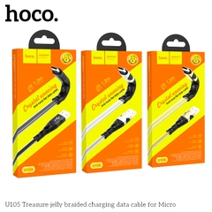 Cáp sạc nhanh 2.4A HOCO U105 Micro 1m (usbA ra Micro; a-m) dây dù chính hãng