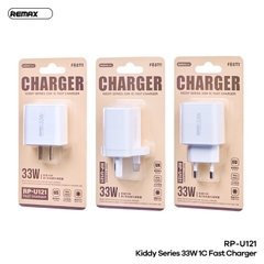 Cóc sạc nhanh 33W Remax RP-U121-US chân dẹp 1 cổng Type C chính hãng [BH 1 Năm]