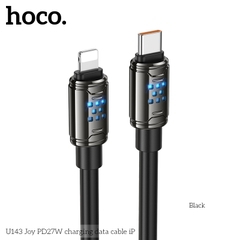Cáp sạc nhanh 27w HOCO U143 cáp Type C ra Iphone kèm đèn led báo sạc cáp dài 1m2 chính hãng