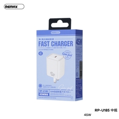 Cóc sạc nhanh 45w Remax RP-U185 CN 1 cổng type C sạc nhanh 45w chính hãng [BH 1 Năm]
