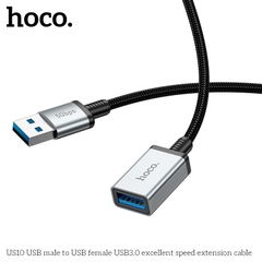 Cáp sạc nhanh Hoco US10 USB ra USB 3.0 chui cái nối dài truyền dữ liệu tốc độ cao 5Gbps usb 3.0 dài 50cm chính hãng [Bh 1 Năm]