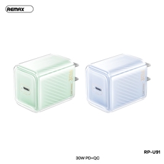 Cóc sạc REMAX RP-U91 CN sạc nhanh 30w +Qc3.0 cóc 1 cổng Type C chính hãng