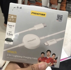 Cáp sạc Apple Watch đồng hồ thông minh Pisen cổng Type-C dài 1.5m chính hãng [BH 6 tháng]