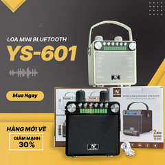 Loa bluetooth karaoke YOSD YS-601 kèm 2 micro không dây siêu đẹp cực hay xách tay chính hãng [BH 6 tháng]