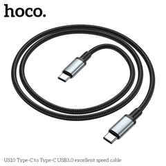 Cáp sạc Hoco US10 2 đầu Type C ra Type C (C-C) truyền dữ liệu tốc độ cao 5Gbps usb 3.0 dài 50cm chính hãng [Bh 1 Năm]