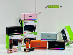 Loa bluetooth karaoke BOOMS BASS M2203+ kèm 1 micro không dây có đèn led siêu đẹp cực hay xách tay chính hãng [BH 6 tháng]