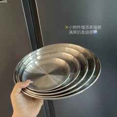 Combo 5 dĩa tròn đựng đồ chất liệu inox 304 cao cấp Size 14-17-20-23-25 [BH: NONE]