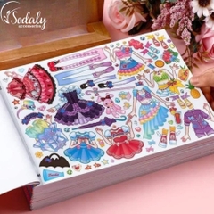Bộ 6 quyển sticker bóc dán công chúa cho bé giúp phát triển tư duy về màu sắc và thời trang
