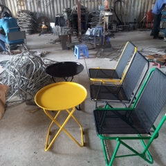 Bàn tròn sắt gấp gọn uống trà chanh, cà phê [BH: NONE]