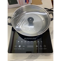 Bếp từ SH6011 tặng kèm nồi, chế độ nấu đa dạng: Lẩu, xào, súp, đun nước, nướng, chiên [BH: 1 Tháng]