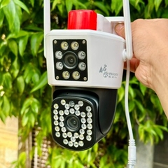 Camera xài sim 4G 4K Pro Yoosee T36 2 mắt có đèn báo động đỏ 66B BAN ĐÊM CÓ MÀU (ko xài IP wifi) [BH 6 THÁNG]