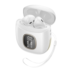 Tai nghe bluetooth Wirless Earphone J-25 kèm doc sạc có màn hình hiển thị, không nút cao su [BH: 6 tháng]