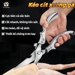 Kéo cắt gà, cắt cành, làm bếp đa năng trợ lực cao cấp