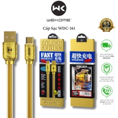 Cáp sạc nhanh 6A micro Wekome WDC-161m samsung micro hộp sắt xịn chính hãng [BH 1 năm]