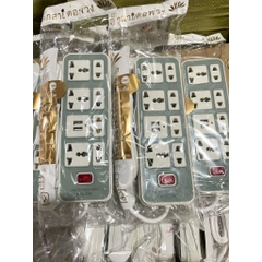 Ổ cắm điện đa năng NO.1524 2 cổng usb + 4 ổ 2 chấu + 3 ổ 3 chấu (295cm)- ổ cắm xám [BH 1 tuần] [BH 1 tuần]