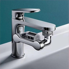 Đầu vòi nối dài xoay 1080 độ gắn lavabo, vòi nước bồn rửa chén nhà bếp xoay thông minh bằng nhựa / pktn sale