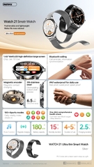 Đồng hồ thông minh REMAX Watch 21 mẫu mặt tròn dây thép siêu sang [BH 1 Năm]