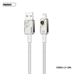 Cáp sạc nhanh 3A Remax C32 cáp usb ra Iphone dài 1m2 có đèn báo sạc chính hãng [BH 1 Năm]