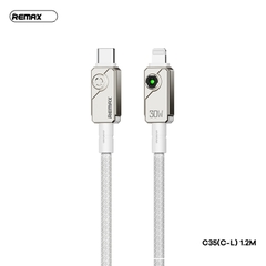 Cáp sạc nhanh 30W Remax C35 (c-l) cáp Type C ra Iphone  dài 1m2 có đèn báo sạc chính hãng [BH 1 Năm]