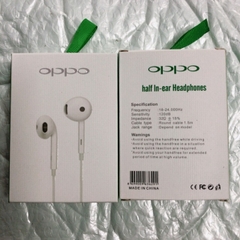 Tai nghe có dây 3.5 Oppo Zin hộp vuông trắng xanh có móc treo [BH 3 tháng] / pktn sale