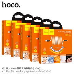 Cáp sạc nhanh 2.4A HOCO X21 Plus cáp silicone USB ra MICRO dài 2M chính hãng
