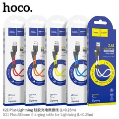 CÁP SẠC NGẮN 25CM HOCO X21 PLUS USB RA IPHONE 2.4A CHÍNH HÃNG [BH: 1 NĂM]