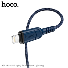 Cáp sạc nhanh dài 3m Hoco X59 Type C ra Iphone (C-L 3m) dây dù chính hãng [BH 1 Năm]