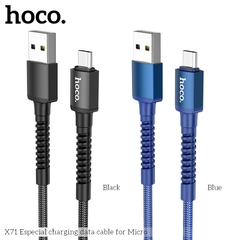 CÁP SẠC NHANH DÂY DÙ HOCO X71 SAMSUNG USB RA MICRO 2.4A DÀI 1M CHỐNG ĐỨT GÃY CHÍNH HÃNG [BH 1 NĂM]