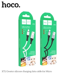 Cáp sạc nhanh 2.4A HOCO X72 Micro 1m (usbA ra Micro; a-m) dây silicon chính hãng