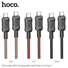 Cáp sạc nhanh 60w hoco x94 2 đầu type C (c-c) dây dù chính hãng [BH 1 Năm]