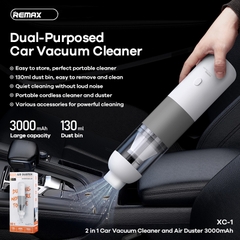 Máy hút bụi không dây cầm tay mini Remax XC-1 pin 3000mAh dung tích 130ml chính hãng [BH: 3 tháng]