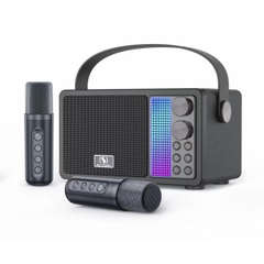 Loa bluetooth karaoke YOSD YS-603 kèm 2 micro không dây siêu đẹp cực hay xách tay chính hãng [BH 6 tháng]