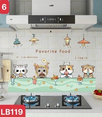 Decal dán tường size 60cm x 90cm họa tiết cute chống dầu mỡ, cách nhiệt- nhiều hình ngẫu nhiên