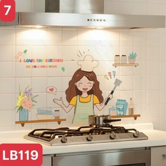 Decal dán tường size 60cm x 90cm họa tiết cute chống dầu mỡ, cách nhiệt- nhiều hình ngẫu nhiên