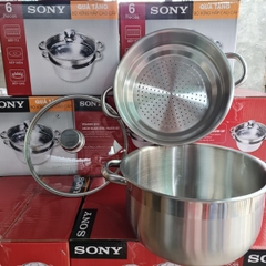 Bộ quà tặng Nồi hấp 2 tầng Sony size 26cm cao cấp [BH: NONE]