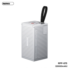Pin sạc nhanh 22.5w Remax RPP-675 20.000mAh Container dự phòng có đèn pin QC3.0+PD chính hãng [BH 1 năm]