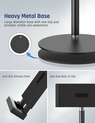 Giá đỡ, kẹp điện thoại/ Ipad P108 MULTI-FUNCTION DESKTOP HOLDER P-108 chân kim loại cao, KÉO DÀI để bàn tiện lợi [BH: NONE]