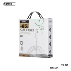 Cáp sạc nhanh 65W Remax RC-191 2 đầu Type C ra Type C chính hãng [BH 1 năm]