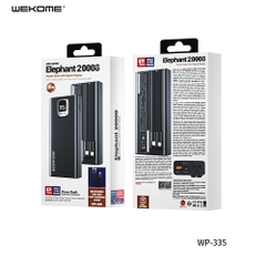 Pin sạc nhanh 22.5w Wekome WP-335 20.000mAh kèm cáp liền pin dự phòng chính hãng QC3.0+PD 22.5W [BH 1 năm]