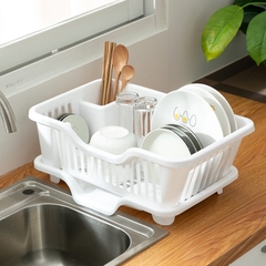 Khay úp chén đĩa 1 tầng  ly ráo nước kèm khay hứng để bồn rửa chén
