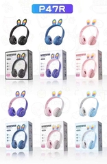 Tai nghe Bluetooth chụp tai (headphone) P-47R kiểu dáng PONY nhiều màu [BH: 3 tháng]