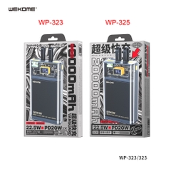 Pin sạc nhanh 22.5w Wekome WP-325 20.000mAh thiết kế trong suốt lộ mạch dự phòng chính hãng QC3.0+PD 22.5W [BH 6 tháng]