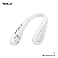 Quạt đeo cổ REMAX F30 5 cấp độ siêu mát có màn hình hiển thị pin vs tốc độ chính hãng [BH 1 năm]