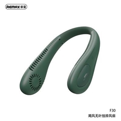 Quạt đeo cổ REMAX F30 5 cấp độ siêu mát có màn hình hiển thị pin vs tốc độ chính hãng [BH 1 năm]