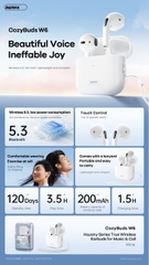 Tai nghe bluetooth Remax Cozybuds W6 kiểu dáng airpods True Wireless chính hãng [BH 1 Năm]