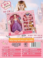Hộp đồ chơi búp bê công chúa 40cm cho bé gái [BH: NONE]