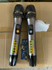 Micro karaoke không dây thay thế gắn main loa kéo có màn hình LCD chống hú UHF siêu hay (2 mẫu) [BH 3 tháng]