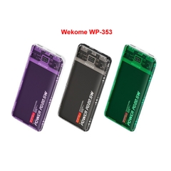 Pin sạc nhanh 22.5w Wekome WP-353 10.000mAh trong suốt lộ mạch dự phòng QC3.0+PD 22.5W chính hãng [BH 1 năm]