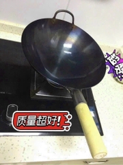 Chảo sâu lòng 32cm cán gỗ chống dính cao cấp có quai treo [BH: NONE]