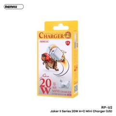 Cóc sạc nhanh 20w 2 cổng Remax RP-U2 {1 cổng usb QC3.0 max 18w + 1 cổng Type C PD20W} US chính hãng [BH: 1 NĂM]